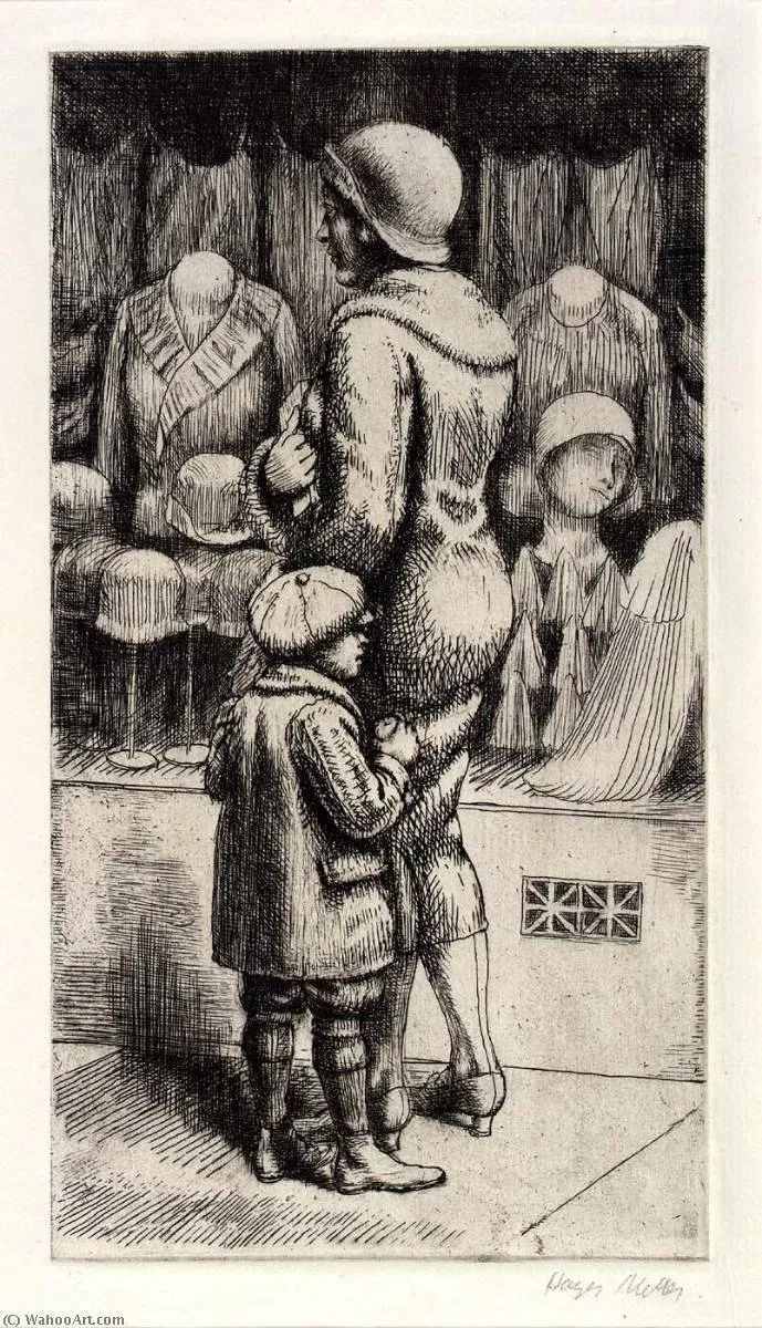 Pause By A Window (waiting For The Bus) — Kenneth Hayes Miller