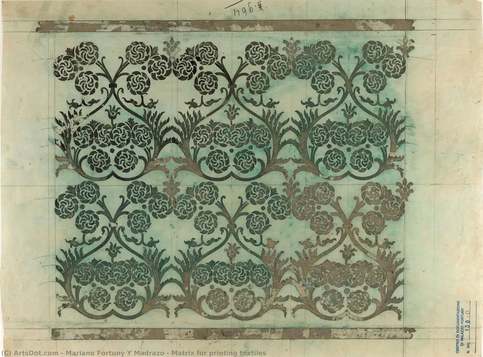 Matrix For Printing Textiles — Мариано Фортуни