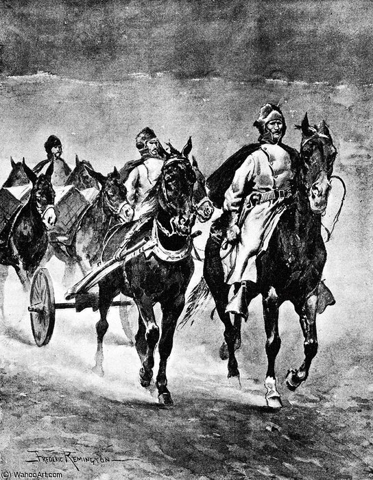 The Sioux War - General Miles Army - The Hotchkiss Cannon — Фредерик Ремер