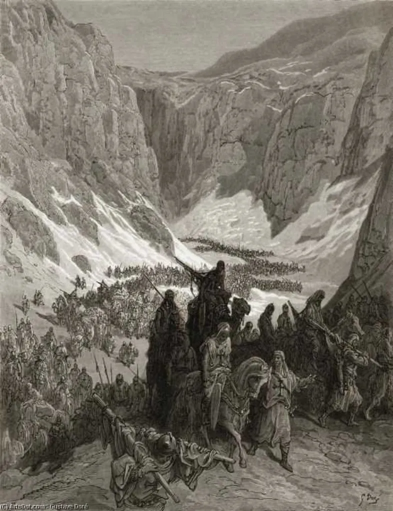 The Christian Army In The Mountains Of Judea — Доре, Гюстав