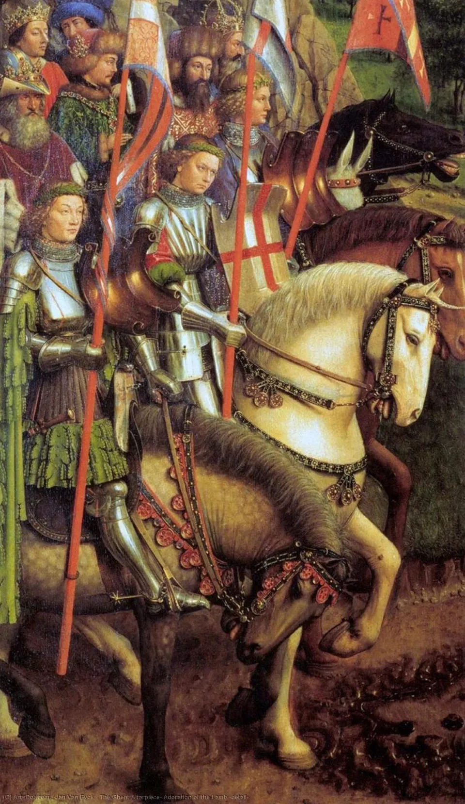 The Ghent Altarpiece: Adoration Of The Lamb (detail) — Ян Ван Эйк