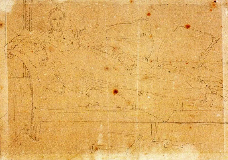 Study For The Portrait Of Marie Marcoz, Later Vicomtesse De Senonnes 1 — Жан-огюст Доминик Ингр