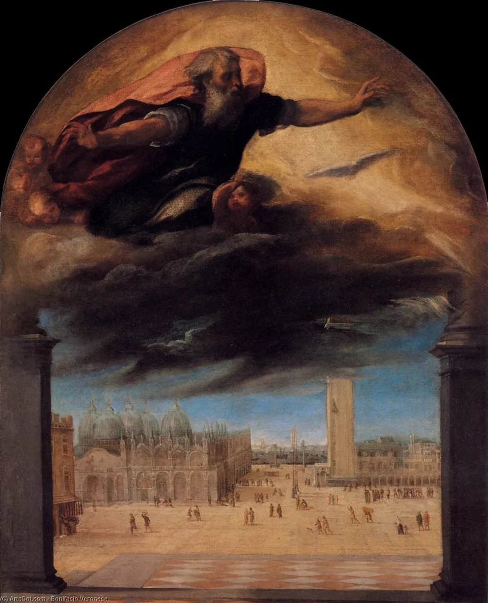 God The Father Over The Piazza San Marco — Бонифацио Веронезе