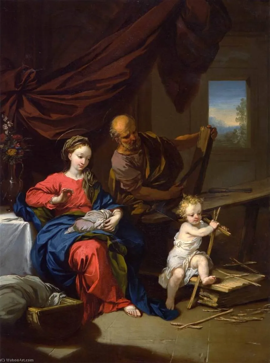 Holy Family In A Carpenter's Shop — Christian Wilhelm Ernst Dietrich Dietrich