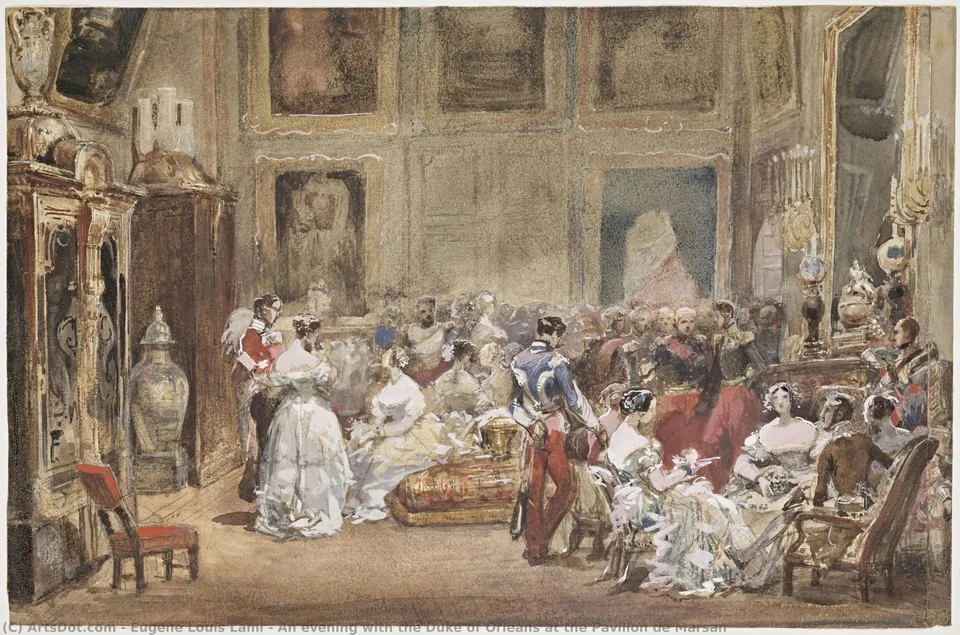 An Evening With The Duke Of Orleans At The Pavillon De Marsan — Эжен Луи Лами