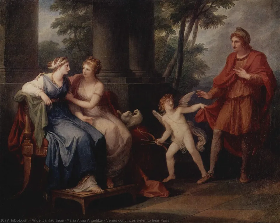 Venus Convinces Helen To Hear Paris — Анжелика Кауфман