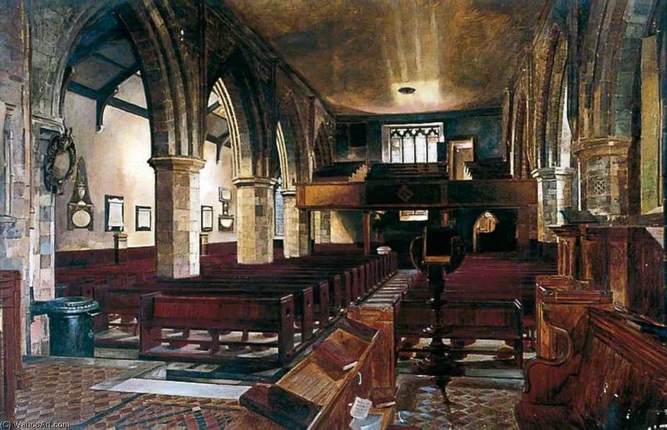 Interior, Holy Trinity Priory, York — Walter Harvey Brook