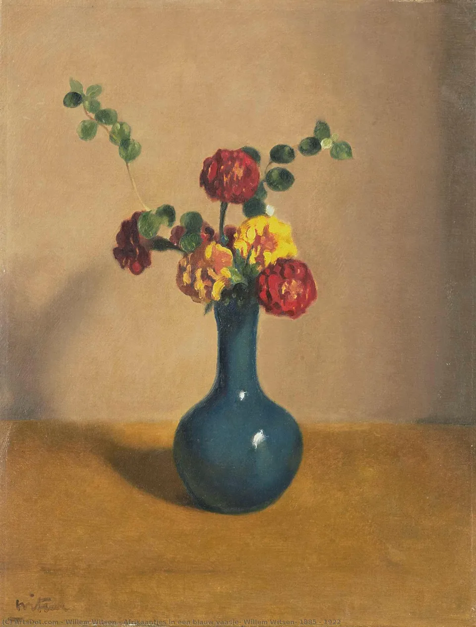 Afrikaantjes In Een Blauw Vaasje, Willem Witsen, 1885 - 1922 — Виллем Витсен