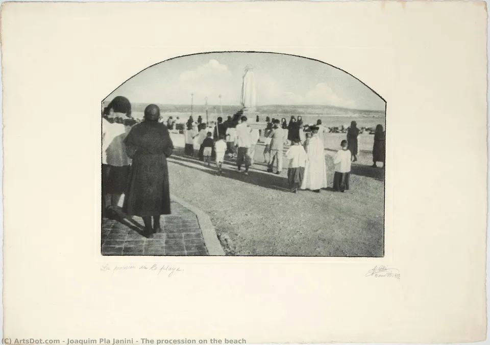 The Procession On The Beach — Joaquim Pla Janini