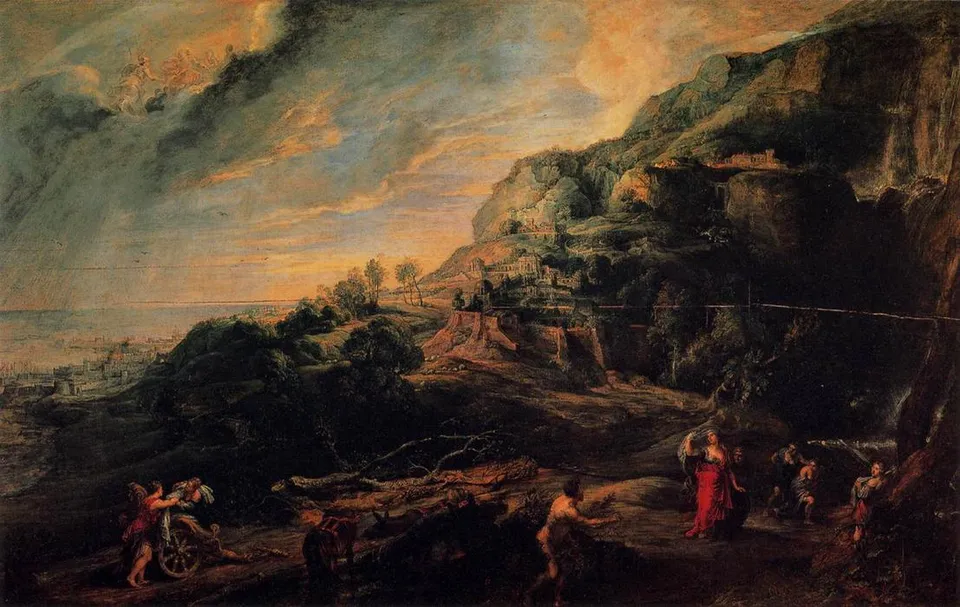 Ulysses And Nausicaa On The Island Of The Phaeacians — Рубенс