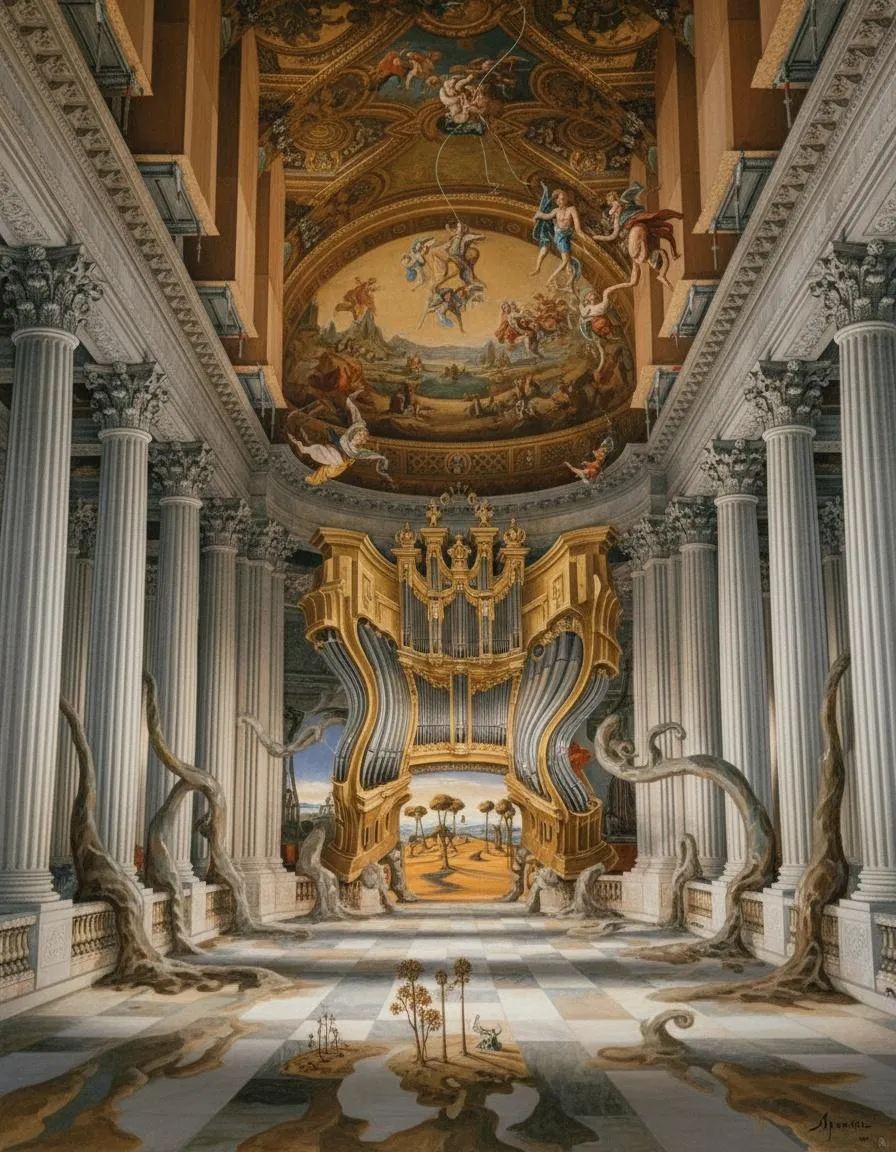 Ephemeral Resonance In Ochre And Gold — Jacques Villedieu