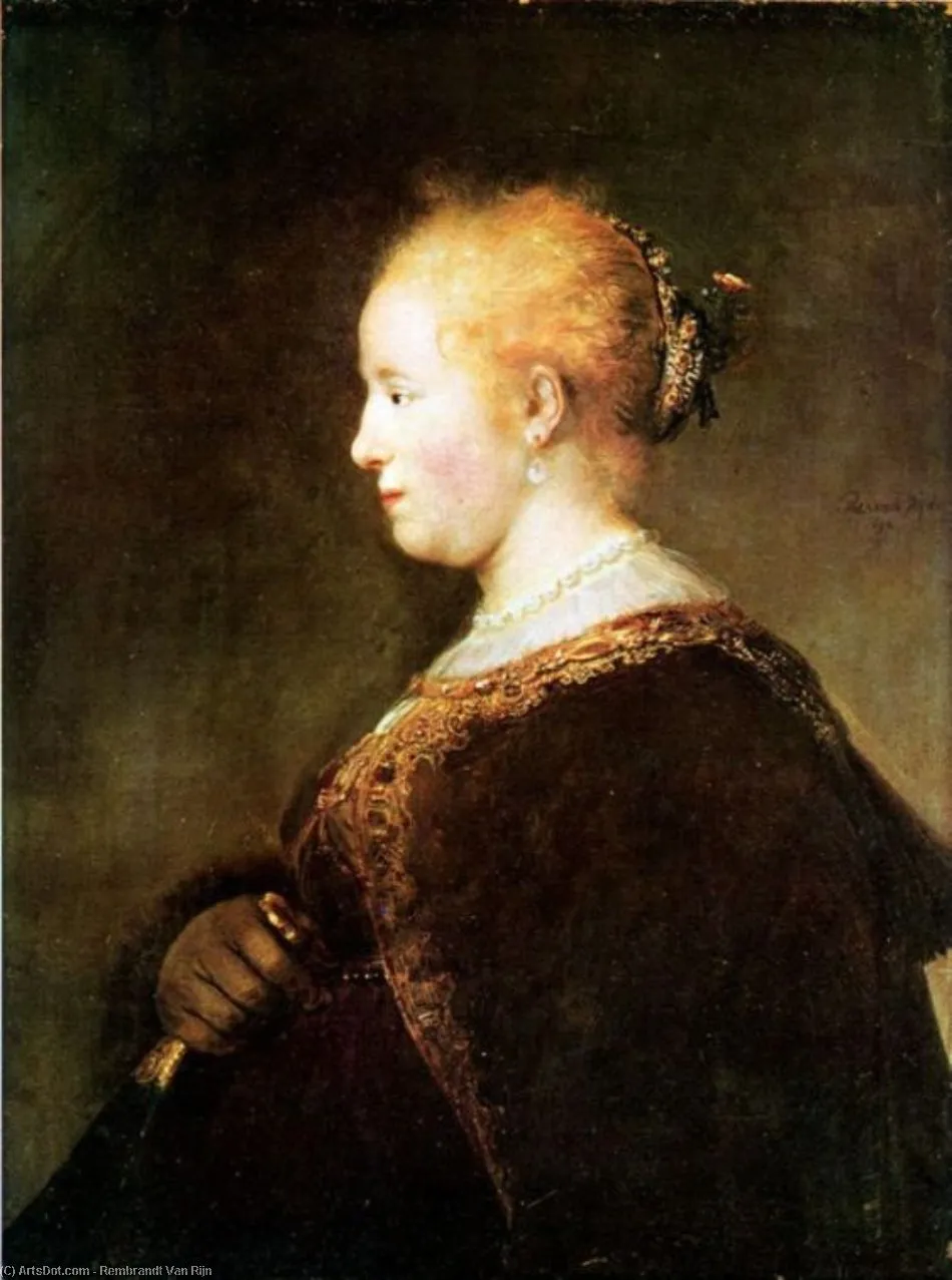Portrait Of A Young Woman — Рембрандт Ван Рейн