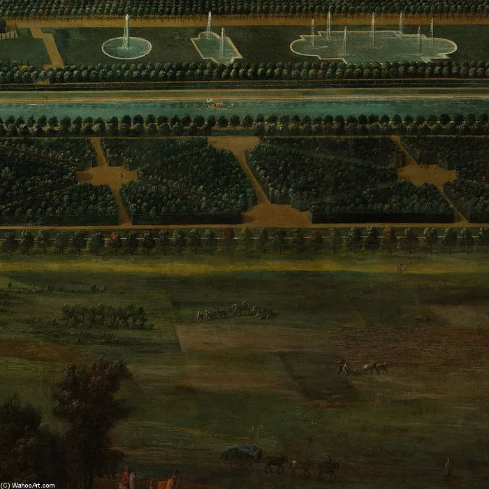 Vue Du Château De Fontainebleau — Pierre Denis Martin (dit Martin Le Jeune)