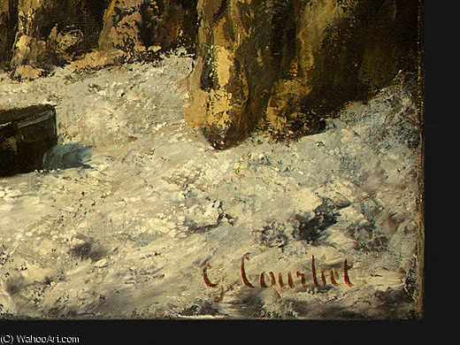 Boats On A Beach, Etretat, After Detalj 4, Ng — Курбе