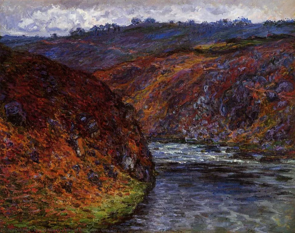 Долина Круэ, Серый День — Клод Моне