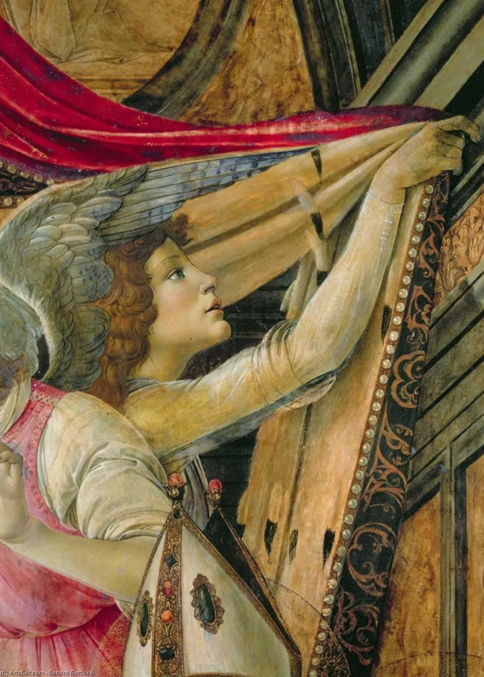 Detail Of Angels From The Altarpiece Of San Barnaba — Боттичелли