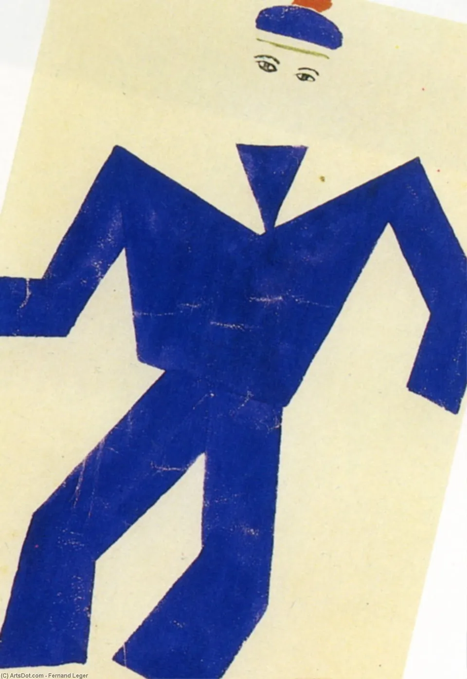 Skating Rink Marine Blue And Red Drawing Of Costume — Леже