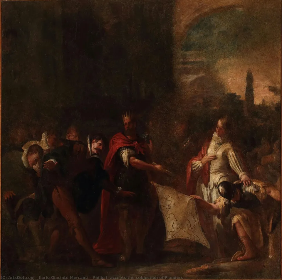Philip Ii Accepts The Subjection Of Flanders — Ilario Giacinto Mercanti