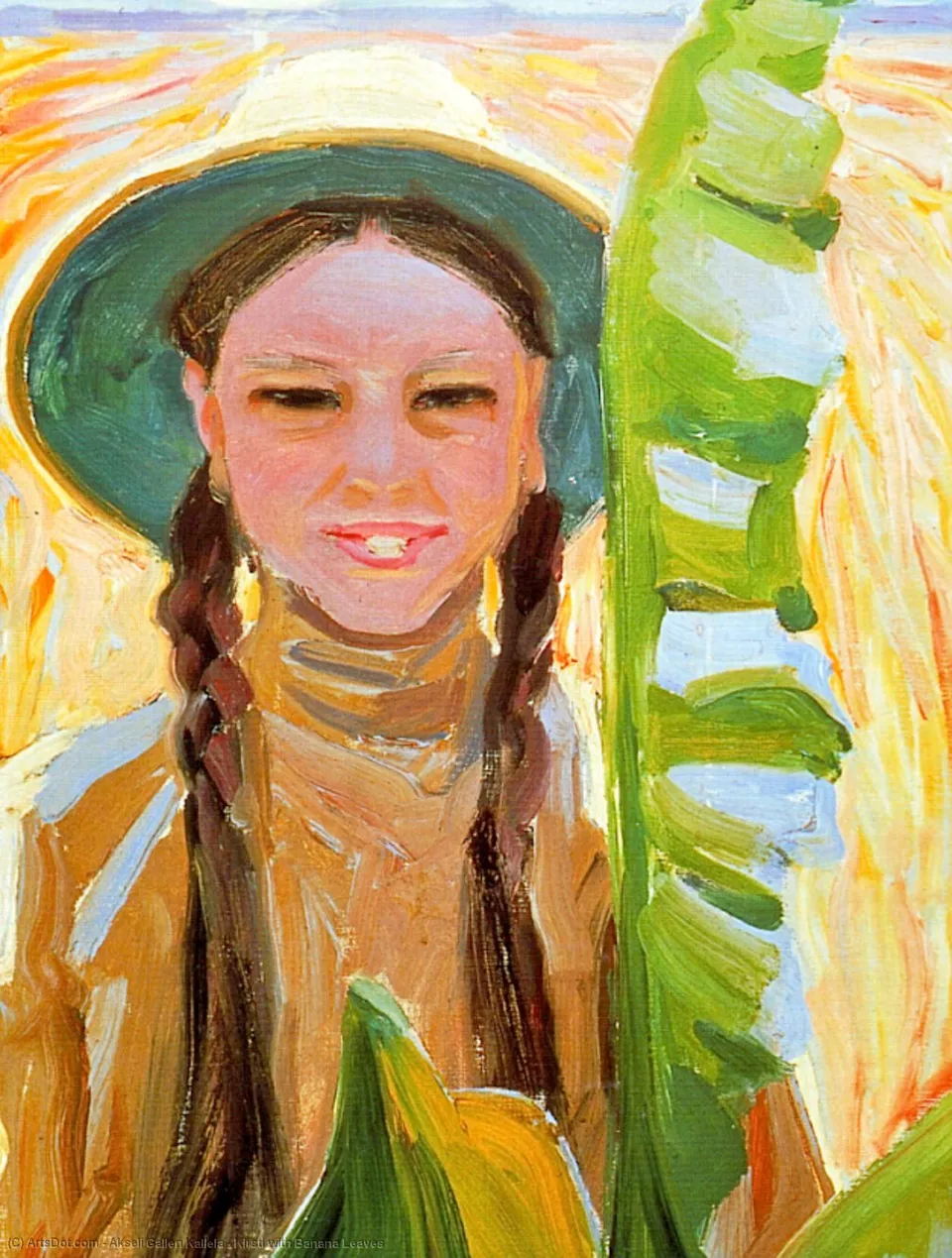 Kirsti With Banana Leaves — Аксэли Галлен-калела