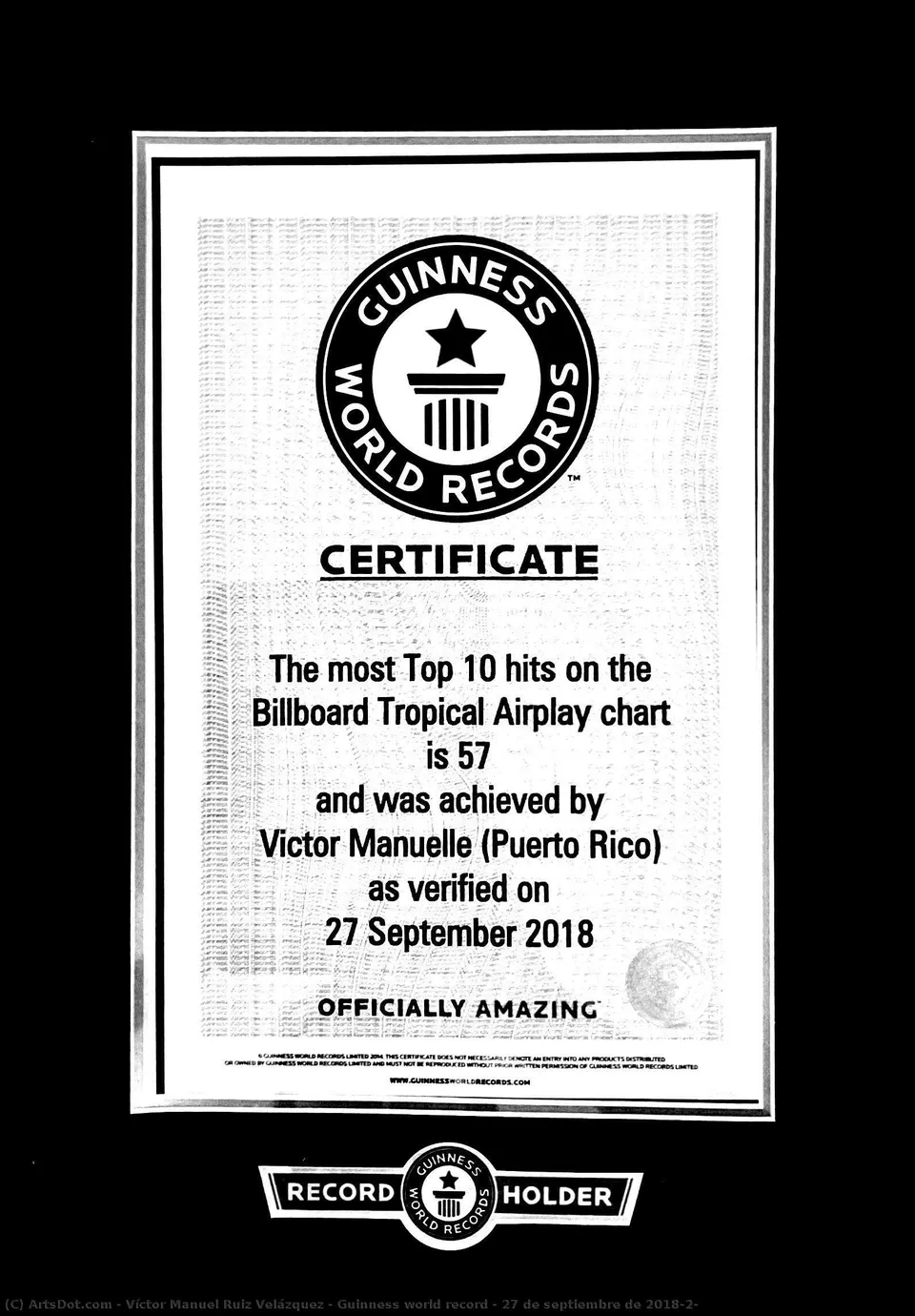 Guinness World Record - 27 De Septiembre De 2018(2) — Víctor Manuel Ruiz Velázquez
