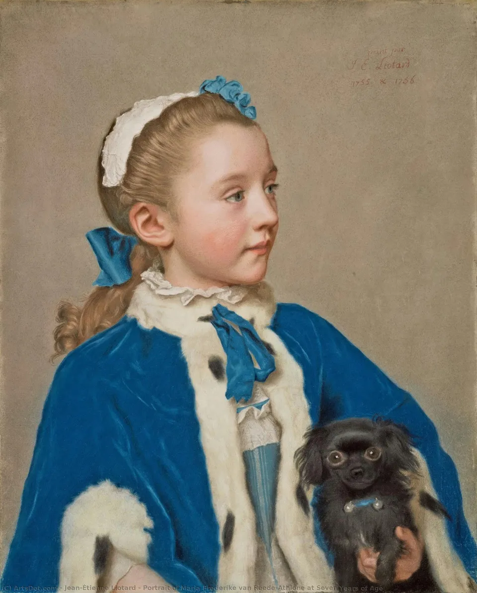 Portrait Of Maria Frederike Van Reede-athlone At Seven Years Of Age — Жан-этьен Лиотар