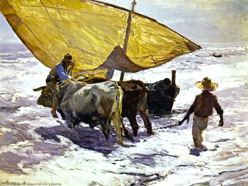 Landing The Boat, Valencia — Хоакин Соролла