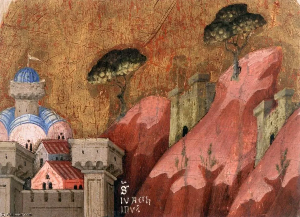 Altarpiece Of The Virgin Mary (far Left Hand Panel, Detail)) — Meneghello Di Giovanni De' Canali
