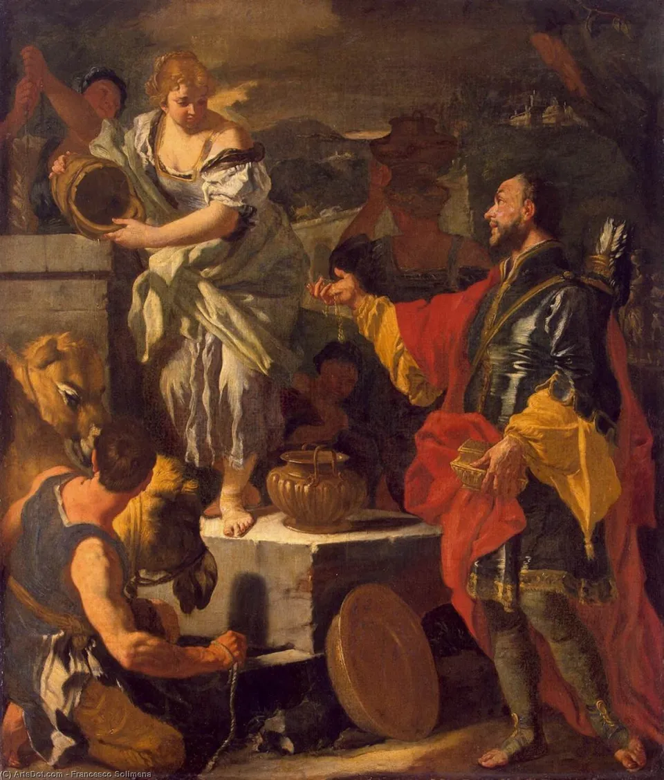 Rebecca Leaving Her Father’s House — Франческо Солимена
