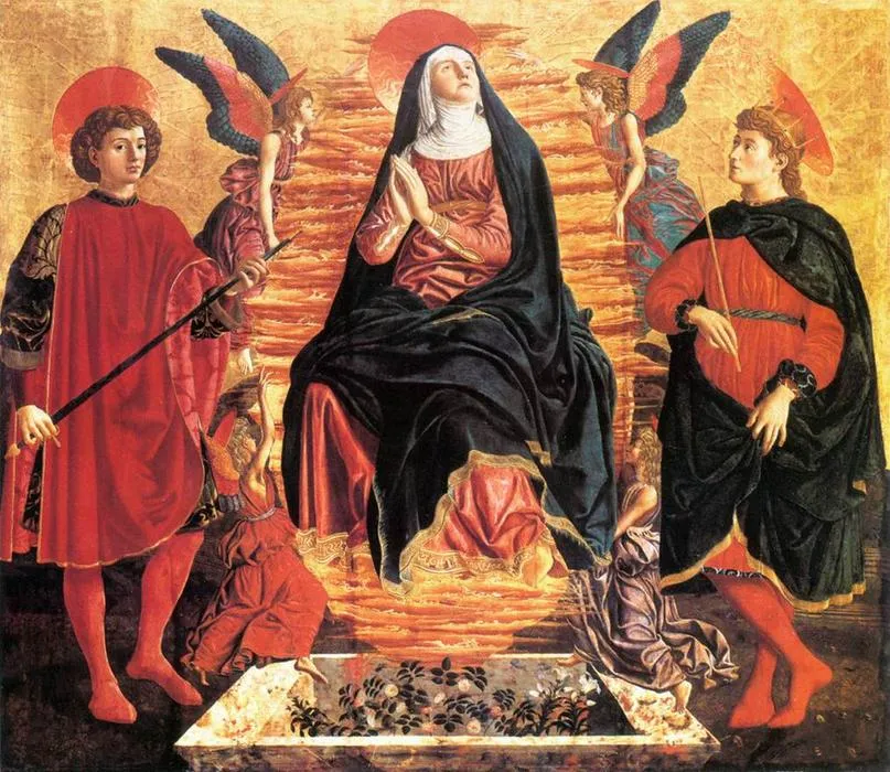 Our Lady Of The Assumption With Sts Miniato And Julian — Андреа Дел Кастаньо