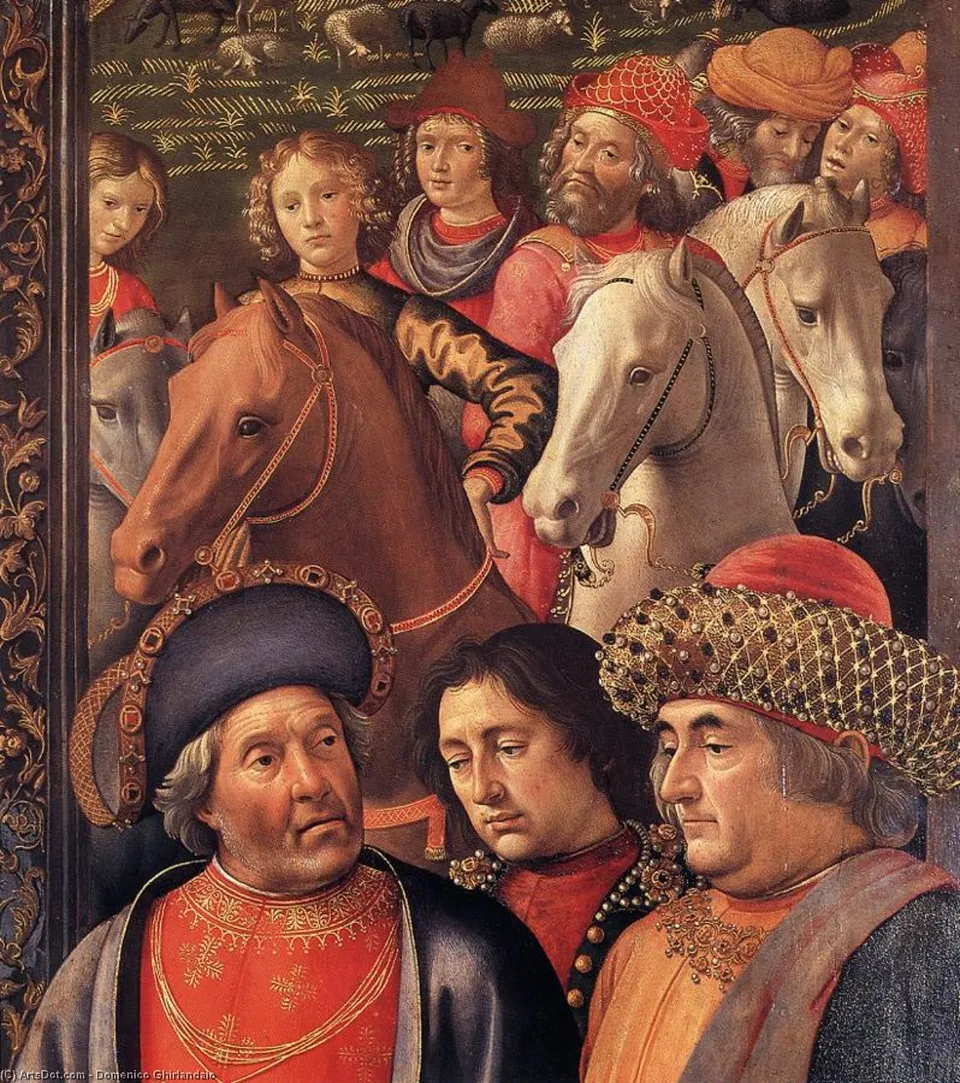 Adoration Of The Magi (detail) — Дomenico Ghirlandaio (гирландияо)