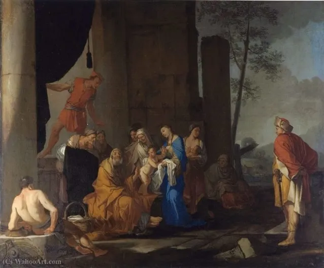 Liriopé Presenting Narcissus To Tirésias — Achille Jacques Jean Marie Devéria