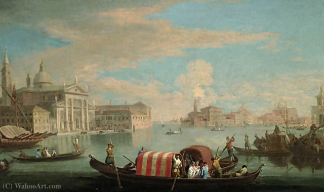 The Isola Di San Giorgio Maggiore, Venice, From The Bacino Di San Marco — Johan Richter (giovanni Richter)