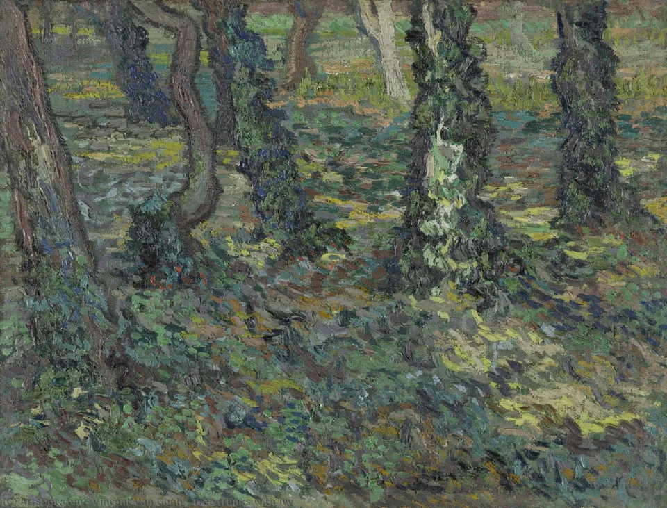 Стволы Деревьев С Плющом — Vincent Willem Van Gogh