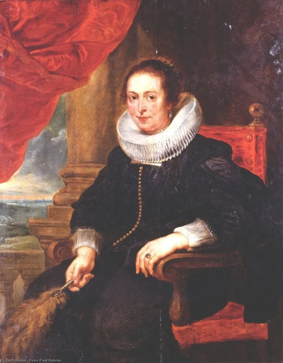 Portrait Of A Woman, Probably His Wife — Рубенс