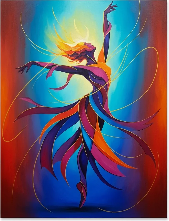 Ascension's Chroma: A Luminous Dance Of Azure And Crimson Energy. — Christian Noiret