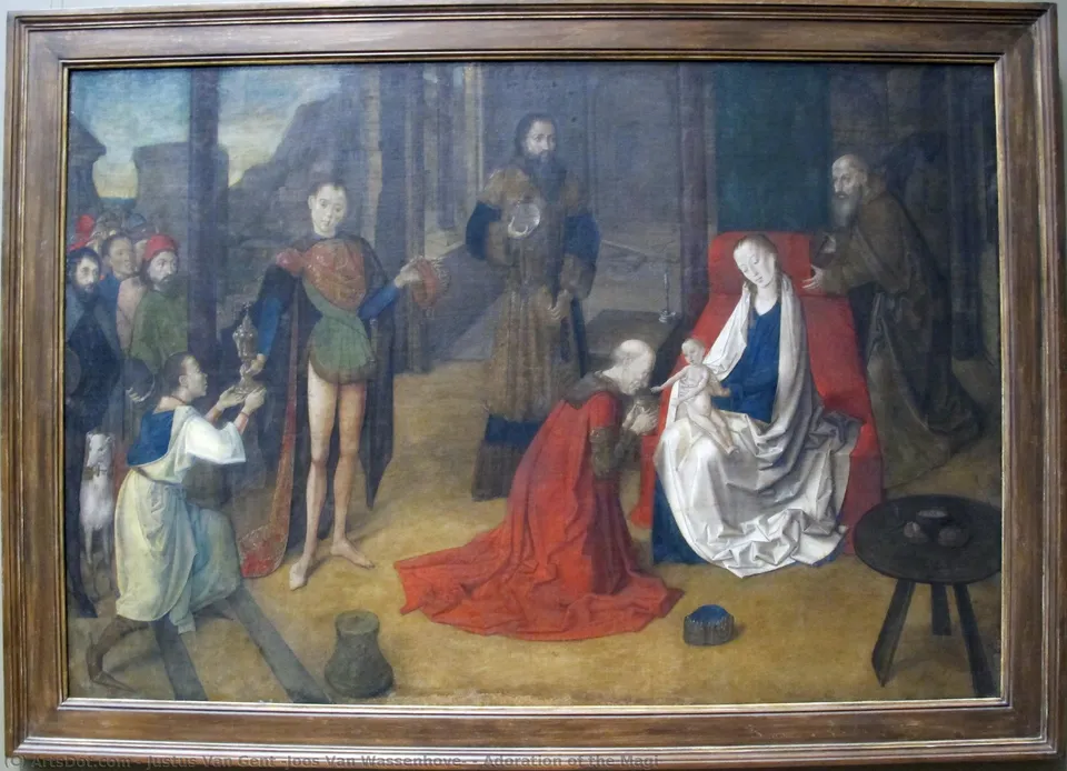 Adoration Of The Magi — Юстус Из Гента (йос Ван Вассеннове)