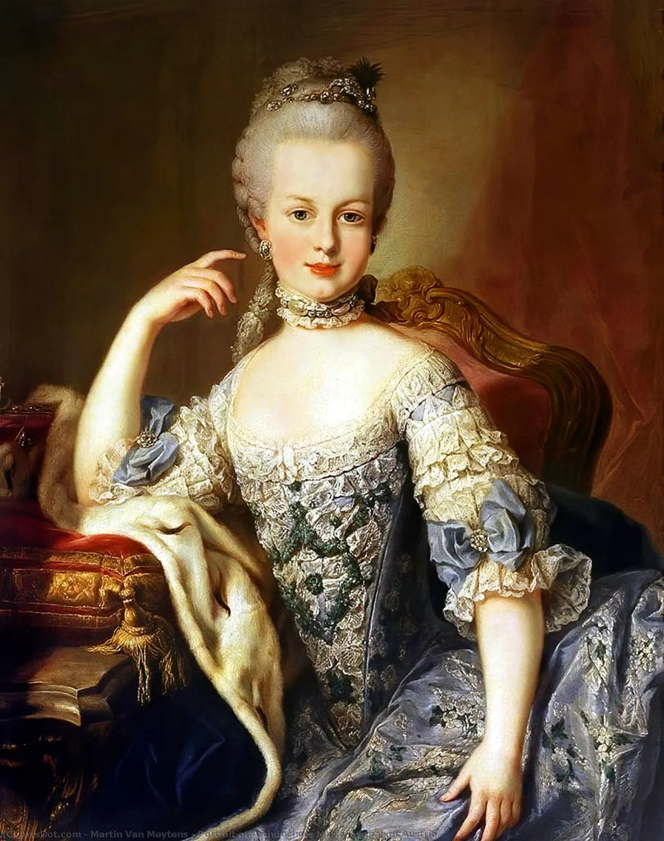 Portrait Of Archduchess Maria Josepha Of Austria — Мартин Ван Мейтенс