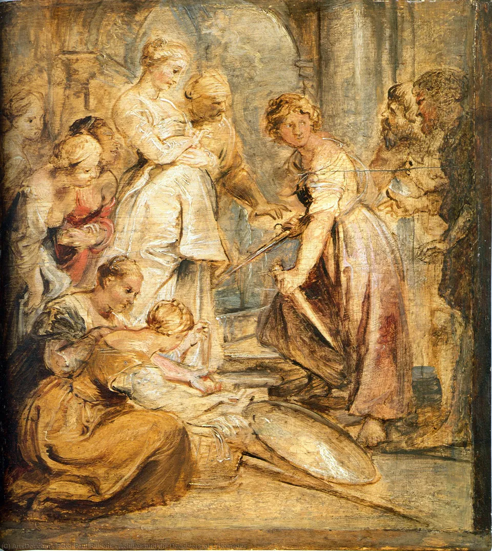 Achilles And The Daughters Of Lykomedes — Рубенс