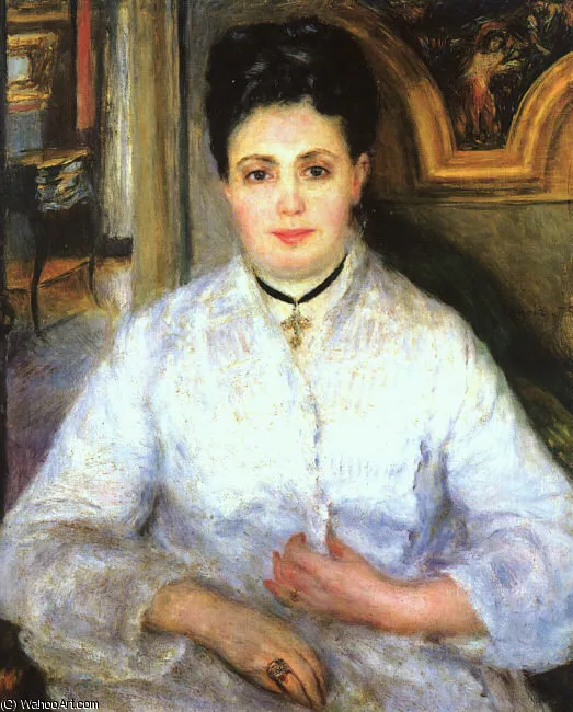 Portrait Of Madame Chocquet, Oil On Canvas, Sta — Пьер-огюст Ренуар