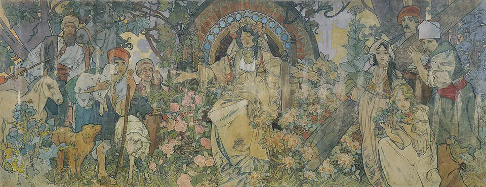The Allegory Of Bosnia Herzegovina — Альфонс Муха