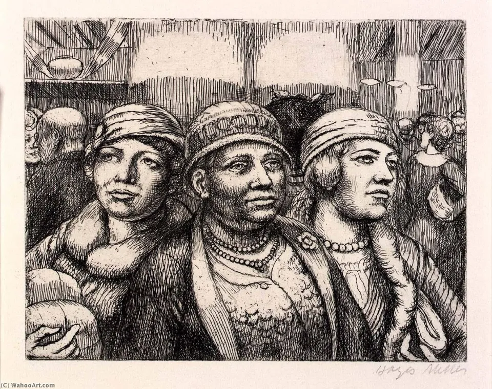 Three Shoppers — Kenneth Hayes Miller