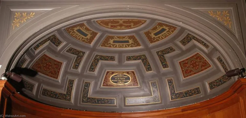 2 Culs De Four À 12 Caissons De La Galerie De Psyché — Guifard Dominique Henri