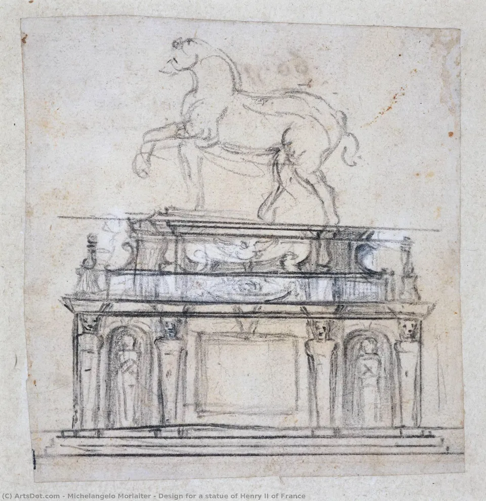 Design For A Statue Of Henry Ii Of France — Michelangelo Morlaiter