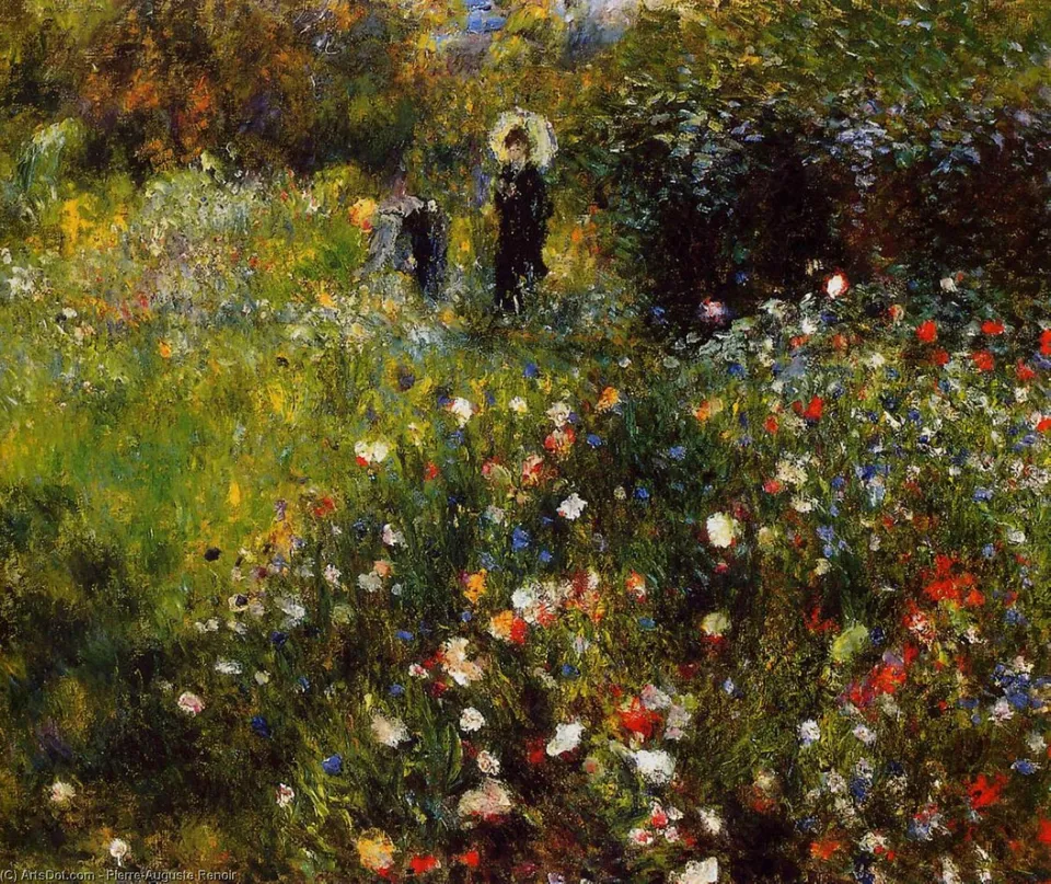 Summer Landscape (woman With A Parasol In A Garden) — Пьер-огюст Ренуар