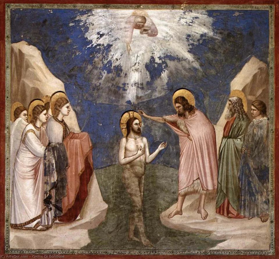 No. 23 Scenes From The Life Of Christ: 7. Baptism Of Christ — Джотто Ди Бондоне