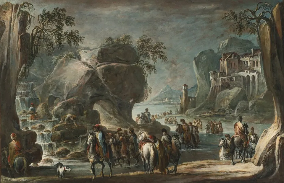 Soldiers Crossing A River — Francesco Simonini
