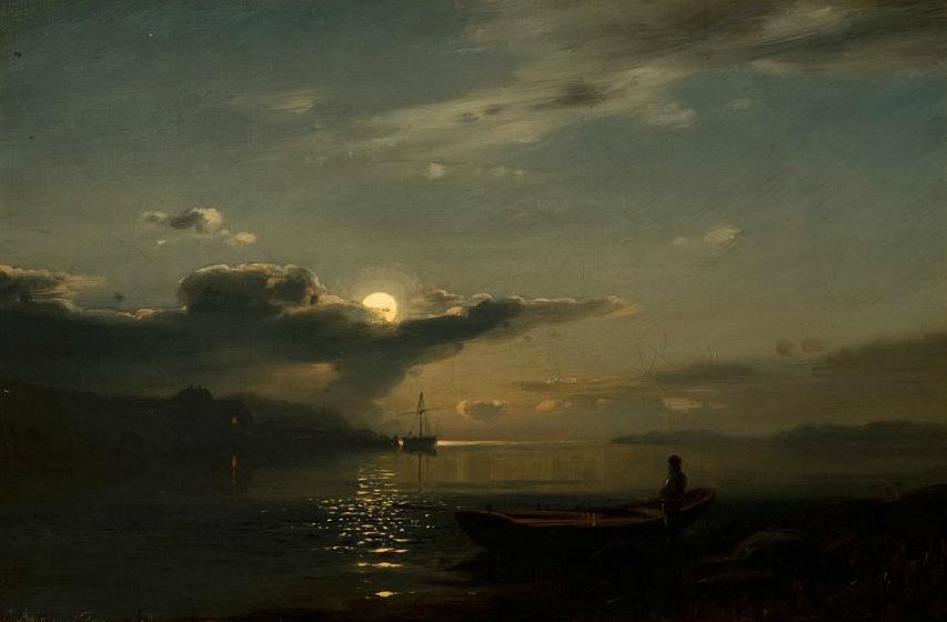 Moonlight Over Bankefjord — Amaldus Clarin Nielsen