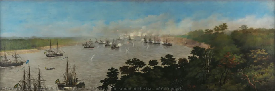 Attack Of The Brazilian Squad At The Bat. Of Curupayti — Кандидо Лопес