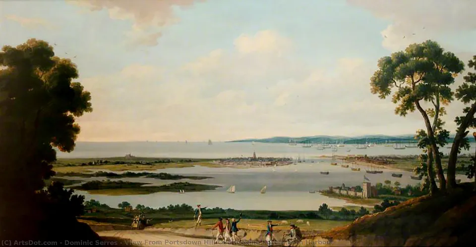 View From Portsdown Hill Overlooking Portsmouth Harbour — Доминик Серр