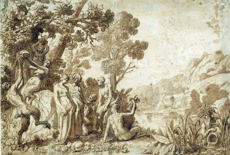 Bacchus And Ariadne On Naxos. — Claes Cornelisz Moeyaert (icolaes Moyaert)